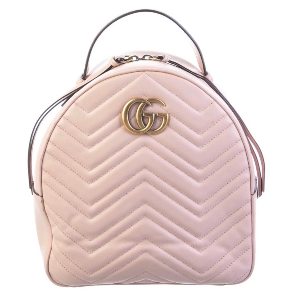 Pink leather gucci bag